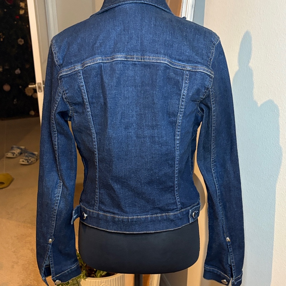 H&M Dark Blue cropped Jean Jacket - Picture 7 of 12